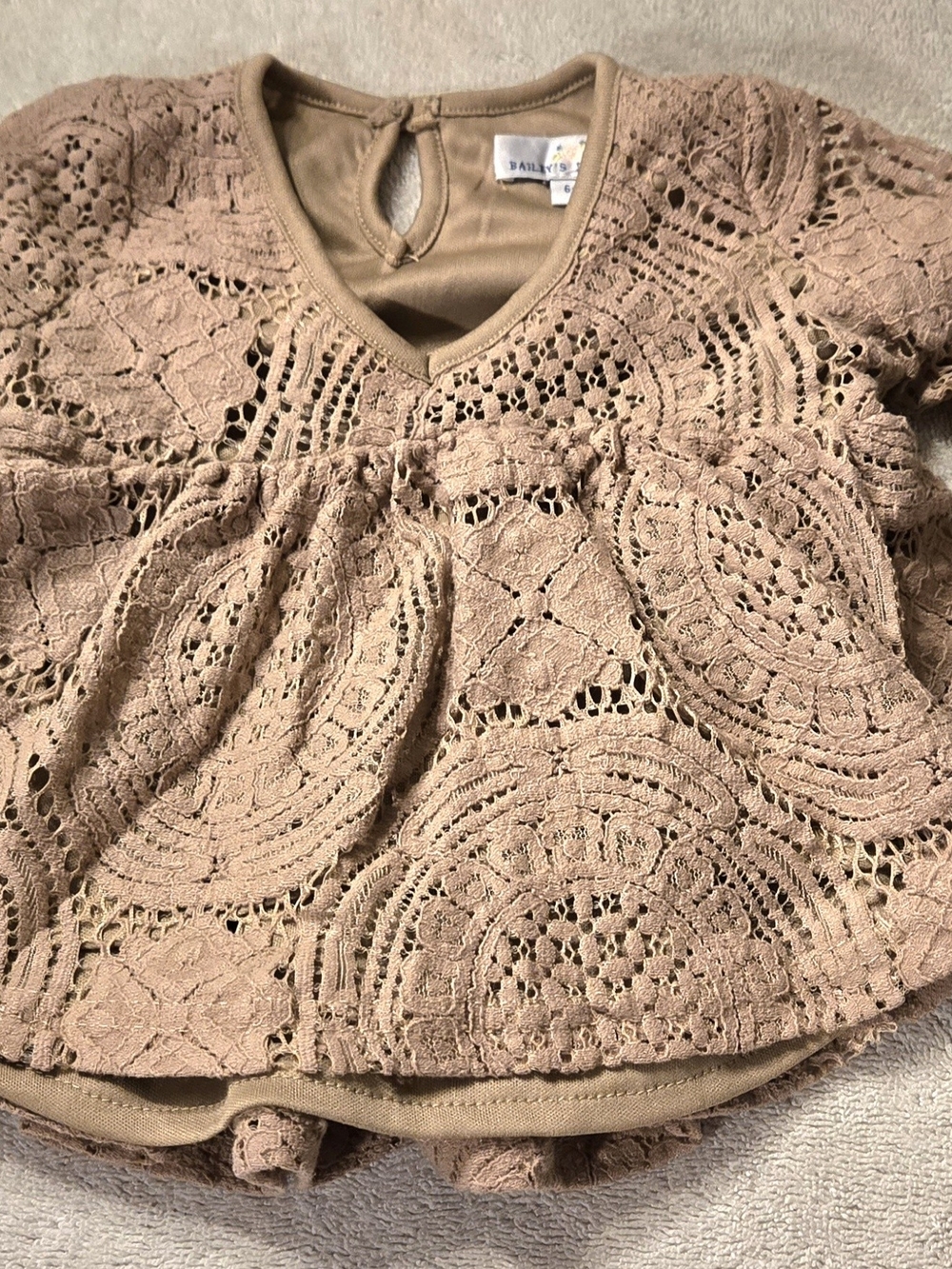 Bailey's Blossoms Baby Girl Lace Romper